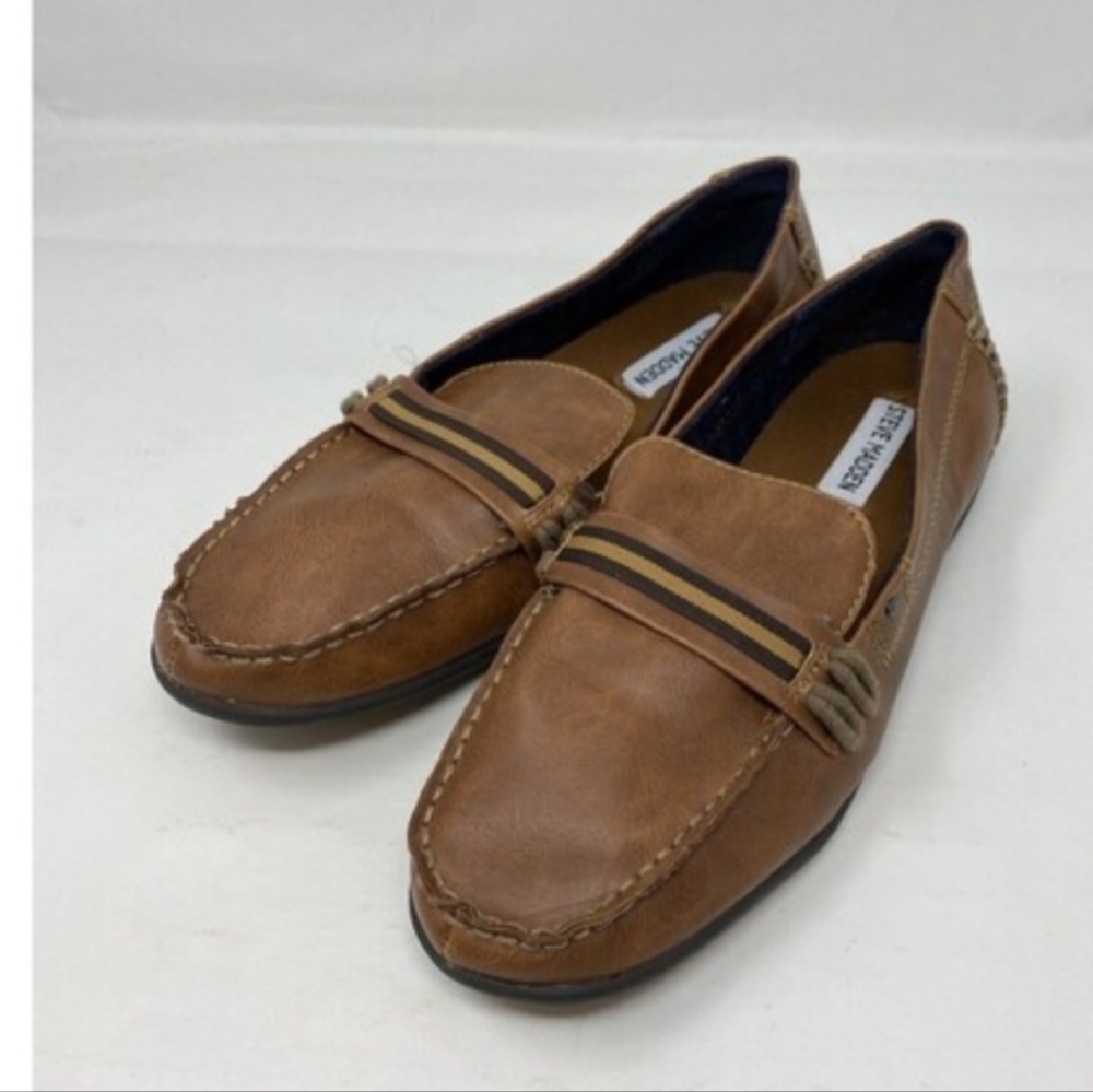 STEVE MADDEN GANDER LEATHER BOAT SHOES SIZE 11 - Picture 3 of 8